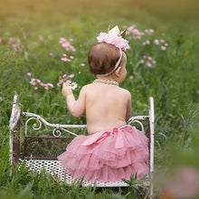 Load image into Gallery viewer, Newborn Photography Props Outfits Baby Girls Tutu Skirt with Diaper Cover Pink Tulle Fluffy Tutu for Baby Girl Baby Girls Soft Tutu Skirt Headband Set
