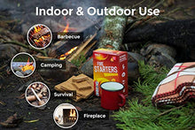 Load image into Gallery viewer, Fire Starters BIG PACK 160 Squares Charcoal Starter for Grills, Campfire, Fireplace, Firepits, Smokers. No flare ups & flavor. FireStarter for wood & pellet stove. Waterproof robust squares