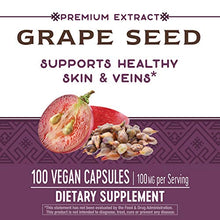 Load image into Gallery viewer, Nature's Way Premium Extract Standardized Grape Seed 95% Polyphenols, 100 mg per serving, 60 Capsules