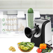 Load image into Gallery viewer, Salad Shooter Electric Spiralizer Vegetable Slicer Shredder Vegetable Cutter Cheese Grater for Home Kitchen Use with 4 Stainless Steel Rotary Blades(US Stock)