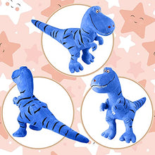 Load image into Gallery viewer, HCdoujoy Big Blue Plush Dinosaur Toy, Plush Dinosaur Animal Stuffed Toy, Tyrannosaurus Rex Dinosaur Toy for Baby Girl Boy Kids Birthday Gifts, Halloween, Christmas Children's Day Gifts 14.3×5.5×20"