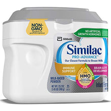 Load image into Gallery viewer, Similac Pro-Advance Non-GMO Infant Formula with Iron, with 2'-FL HMO, for Immune Support, Baby Formula, Powder, 23.2 Ounce