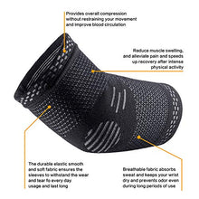 Load image into Gallery viewer, ABYON Tennis Elbow Straps (2 Pack) + Elbow Compression Sleeve (1 Pack),Elbow Brace with Medical Compression for Tendonitis, Elbow Support for Men & Women (Black, Large)