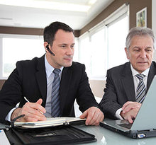 Load image into Gallery viewer, ICOMTOFIT Bluetooth Headset, Wireless Bluetooth Earpiece V5.0 Hands-Free Earphones with Built-in Mic for Driving/Business/Office, Compatible with iPhone and Android (Gray)