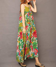 Load image into Gallery viewer, YESNO Women Casual Loose Bohemian Floral Print Dresses Empire Waist Spaghetti Strap Long Maxi Summer Beach Swing Dress XS-5X E75 (XS, As Picture10-Multi-Colored)