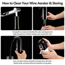 Load image into Gallery viewer, Wine Aerator Electric Wine Decanter Best Sellers One Touch Red -White Wine Accessories Aeration Work with Wine Opener for Beginner Enthusiast - Spout Pourer - wine preserver