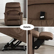Load image into Gallery viewer, Bonzy Home Recliner New Electric Powered Lift Recliner Chair with Remote Control - Home Theater Seating - Bedroom & Living Room Chair Recliner Sofa for Elderly (Brown D145)