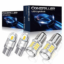 Load image into Gallery viewer, Combriller 194 168 LED Bulbs and 1157 2057 LED Bulbs, Super Bright Led 1157 Bulb For Led Reverse Lights Tail Light Turn Signal Bulb, T10 Interior Car Lights, Total 4 Bulbs