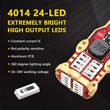 Load image into Gallery viewer, Phinlion 912 921 Red LED Center High Mount Stop Light Bulbs High Power 4014 24-SMD Chipsets 906 922 Bulb for 3rd Brake Light Replacement