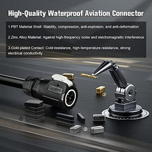 Load image into Gallery viewer, 3 Pin Connector, Waterproof Wire Connectors, Aviation Cable Connector for Industrial, Power, Car, and Other Indoor/Outdoor Electrical Connector(2Pcs, Solder, Metal+Plastic Male Female Plug Socket)