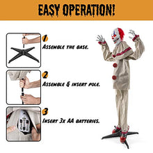 Load image into Gallery viewer, Best Choice Products Scary Harry The Motion Activated Animatronic Killer Clown, Halloween Prop w/Pre-Recorded Lines, Red Light Up Eyes, Moving Arms & Head