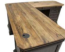 Load image into Gallery viewer, Martin Furniture IMSA684R-KIT Executve L-Desk & Return with Solid Wood Plank Tops, Fully Assembled, Brown