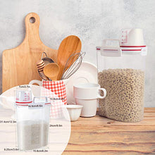 Load image into Gallery viewer, TBMax Rice Storage Container 5 Lbs, Small Airtight Dry Food Container for Flour Cereal Pasta Kitchen Pantry Organization -Red