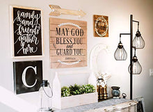 Load image into Gallery viewer, Brightech Teardrop - Floor Lamp Matches Industrial, Farmhouse & Rustic Living Rooms – Standing Tree Lamp with 3 Elegant Cage Heads & Edison LED Bulbs - Tall Vintage Pole Light - Black