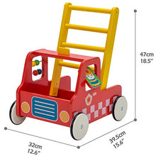 Load image into Gallery viewer, Red Aircraft Wooden Baby Push Walker - 2-in-1 Toddler Push & Pull Toys Learning Walker Stroller Walker with Wheels for Baby Girls Boys 1-3 Years Old
