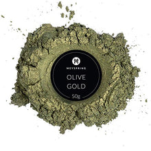 Load image into Gallery viewer, MEYSPRING Olive Gold Epoxy Resin Color Pigment - 50 Grams - Great for Resin Art and UV Resin