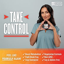 Load image into Gallery viewer, Zhou Thyroid Support Complex with Iodine | Energy, Metabolism & Focus Formula | Vegetarian, No Soy or Gluten | 30 Servings, 60 Caps
