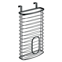 Load image into Gallery viewer, iDesign Axis Over the Cabinet Kitchen Storage Holder for Plastic and Garbage Bags - Matte Black