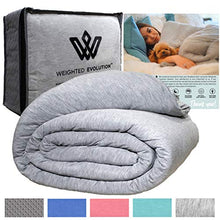 Load image into Gallery viewer, Weighted Evolution Weighted Blanket+ Bonus Organic Bamboo Duvet Cover/PRE-Assembled/Best Blanket for Adults/Kids-Hypoallergenic Warm Cooling Calm Cozy Heavy Blanket (Grey, 60"x 80" | 20 lbs)