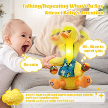 Load image into Gallery viewer, LUKETURE Dancing Duck, Duck Toy, Talking Toy Repeats What You Say, Dancing Singing Duck Plush, Electric Funny Duck Stuffed Animal for Baby Toys, Easter Gifts for Infants