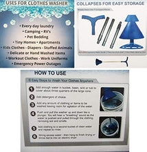 Load image into Gallery viewer, Breathing Mobile Washer - Portable Hand Powered High Efficiency Clothes Washing Machine - Improved Heavy Duty Riveted Metal Threads