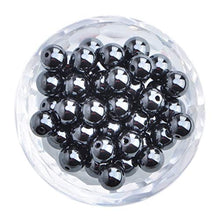 Load image into Gallery viewer, 100Pcs Natural Crystal Beads Stone Gemstone Round Loose Energy Healing Beads with Free Crystal Stretch Cord for Jewelry Making (Hematite, 8MM)