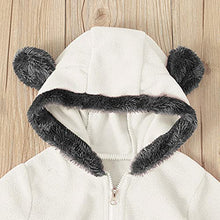 Load image into Gallery viewer, Newborn Baby Fleece Jumpsuits,Infant Bear Hooded Romper Warm Snowsuit Plush Sleepwear Winter Coat for Baby Girl Boy