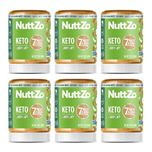 Load image into Gallery viewer, Keto Nut Butter by NuttZo | 7 Nuts & Seeds Blend, Keto-Friendly, Gluten-Free, Vegan, Kosher | 1g Sugar, 4g Protein, 2g Net Carbs | 12oz Jar (Pack of 6)