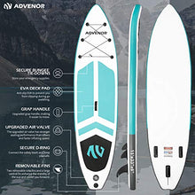 Load image into Gallery viewer, ADVENOR Paddle Board 11'x33 x6 Extra Wide Inflatable Stand Up Paddle Board with SUP Accessories Including Adjustable Paddle,Backpack,Waterproof Bag,Leash,and Hand Pump,Repair Kit (Green)