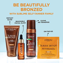 Load image into Gallery viewer, L'Oreal Paris Sublime Bronze Self Tan Drops for Face, Hyaluronic Acid, Self-Tanning Facial Drops, Buildable Tan, Customizable Sun-Kissed Glow, Gradual Tan, Fragrance-Free, 1 fl oz Packaging May Vary