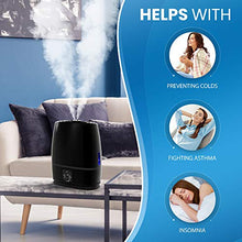 Load image into Gallery viewer, Everlasting Comfort Humidifiers for Bedroom (6L) - Humidifier with Essential Oil Tray (Black)