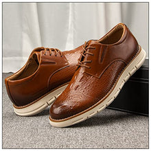 Load image into Gallery viewer, JITAI Men's Casual Oxford Dress Shoes Lace Up Business Fashion Shoes for Men, Brown/01, 9 US