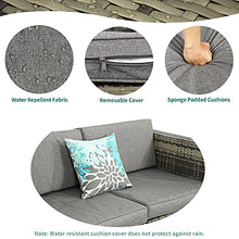 Load image into Gallery viewer, YITAHOME 8 Piece Outdoor Patio Furniture Sets, Garden Conversation Wicker Sofa Set, and Patio Sectional Furniture Sofa Set with Coffee Table and Cushion for Lawn, Backyard, and Poolside, Gray Gradient