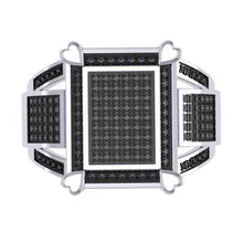 Load image into Gallery viewer, Dazzlingrock Collection 0.50 Carat (ctw) Sterling Silver Round Black Diamond Mens Ladies Unisex Cocktail Ring 1/2 CT, Size 6