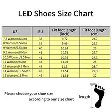 Load image into Gallery viewer, WONZOM High Top LED Light Up Shoes USB Charging Sneakers for Men Women-39(White)