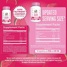 Load image into Gallery viewer, Collagen Gummies for Hair, Skin & Nail Health | 3 Month Supply Vegan Collagen Gummies | Sugar Free | Plant Based Collagen Supplement w/ Lysine Vitamin A, C, Alma Fruit Complex | Animal Peptide