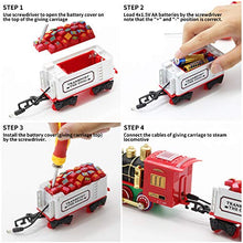 Load image into Gallery viewer, Hot Bee Christmas Toy Train Set, Electric Steam Train Toy w/ Smoke, Lights & Sounds Railway Tracks Kits for Under The Tree Gifts for 3 4 5 6 7 8+ Year Old Boys & Kids
