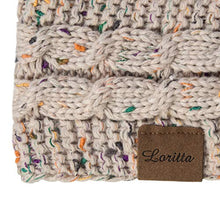 Load image into Gallery viewer, Loritta Womens Ear Warmers Headbands Winter Warm Fuzzy Cable Knit Head Wrap Fleece Lined Gifts,Beige