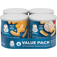 Load image into Gallery viewer, Gerber Snacks for Baby Value Pack, Lil Crunchies, Mild Cheddar & Veggie Dip, 1.48 Ounce (Pack of 8)