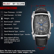 Load image into Gallery viewer, BENYAR Watch for Men 5114M Square 3ATM Waterproof Leather Simple Quartz Business Fashion Casual Classic Retro Rectangle Watches