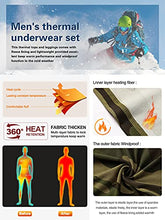 Load image into Gallery viewer, Men's Thermal Underwear Wintergear Fleece Long Johns Compression Base Layer Set Skiing Warm Top & Bottom (Camo, Small)