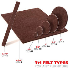 Load image into Gallery viewer, X-PROTECTOR Premium Ultra Large Pack Felt Furniture Pads 181 Piece! Felt Pads Furniture Feet All Sizes – Your Best Wood Floor Protectors. Protect Your Hardwood Flooring with 100% Satisfaction!
