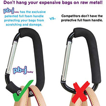 Load image into Gallery viewer, PBnJ baby Clip n Go - 2 Pack X-Large Stroller Organizer Hook Clip for Purse Shopping & Diaper Bags
