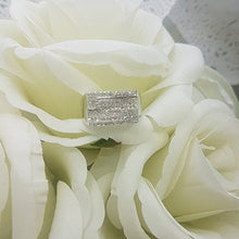 Load image into Gallery viewer, Dazzlingrock Collection 0.50 Carat (ctw) Sterling Silver Round Diamond Men's Micro Pave Wedding Band 1/2 CT, Size 10