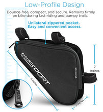 Load image into Gallery viewer, Aduro Sport Bicycle Bike Storage Bag Triangle Saddle Frame Pouch for Cycling (Black)