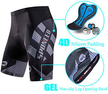 Load image into Gallery viewer, sponeed Padded Cycling Shorts Men Bicycle Underwear Half Pants Bike Bottoms US Large Grey