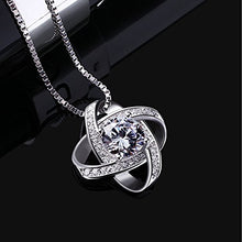 Load image into Gallery viewer, B.Catcher Silver Necklace Womens 925 Silver Cubic Zirconia Pendant Gemini Necklace