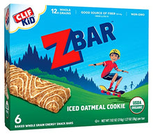 Load image into Gallery viewer, CLIF KID ZBAR - Organic Granola Bars - Iced Oatmeal Cookie - Non-GMO - Organic -Lunch Box Snacks (1.27 Ounce Energy Bars, 6 Count)