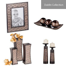 Load image into Gallery viewer, Creative Scents Dublin Set of 2 Candle Holders and Matching 5 X 7 Picture Frame - Home Decor Centerpiece for Fireplace, Desktop, Living or Dining Room Table, Coffee Table Mantle Decor (Coffee Brown)