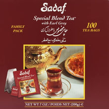 Load image into Gallery viewer, Sadaf Earl Grey Tea Bags | Special Blend Earl Grey Ceylon Black Tea | Product harvested in Sry Lanka | 100 bags (pack of 1)